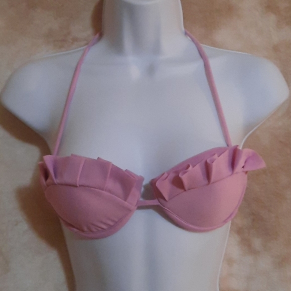 Pink Ruffle Bikini Top - Picture 2 of 9